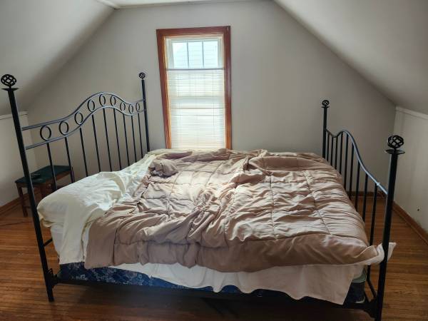 King size wrought iron canopy bed 1