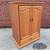 Attractive Oak-Finish TV Cabinet with Hideaway Doors and Casters 5 thumbnail