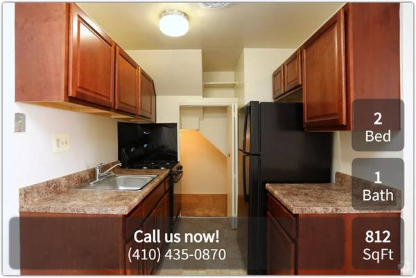 $1,240 / 2br - 812ft2 - ¡Aceptamos mascotas! Amigable con mascotas. 2 habs / 1 baño / 812 pies² (Baltimore)63654692061699122