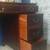 Vintage Mahogany Leather Writing Desk /Vanity Table / Twin Pedestal / 10 thumbnail