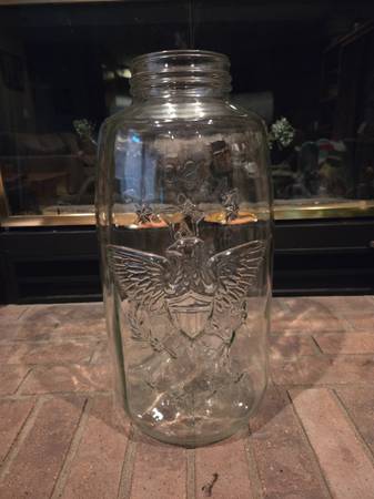 Large 18" tall Star/Eagle Mason's Collector's jar 1