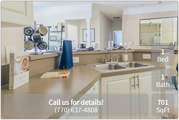 $1,505 / 1br - 701ft2 - Wonderful 1 bed / 1 bath in prime location! Close to everything! (Alpharetta)63964128645123122