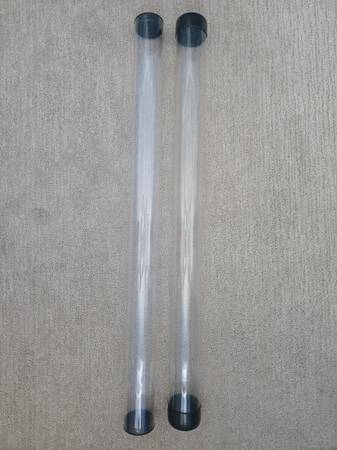 Clear bat display tubes 1