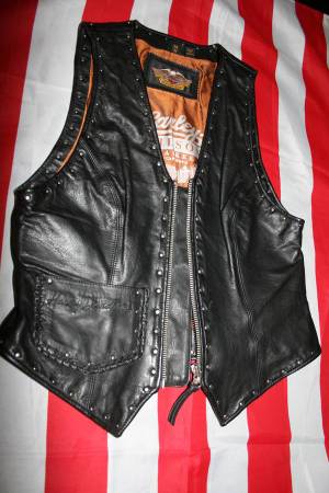 Authentic Harley Davidson Ladies Leather Vest (S) 1