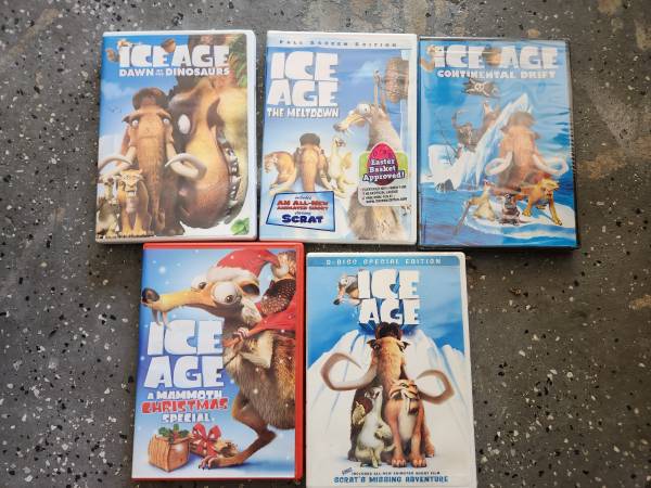 5 Ice Age DVDs 1