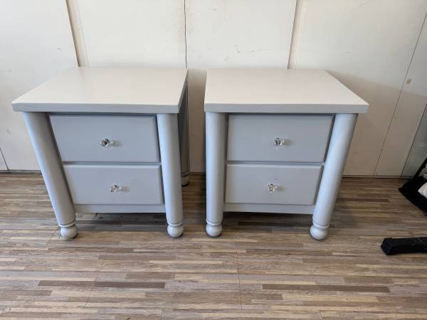 2 SOLID WOOD NIGHTSTANDS OBO 1