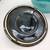 Vintage MCM Atomic Turquoise and Black Lidded Serving Bowl with Saturn 4 thumbnail