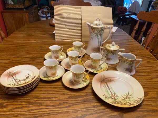 Vintage Bamboo Tea Set 1