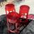 (Set of 3) Acrylic Lucite Red Modern Mid Century Bar Stool Chair 8 thumbnail