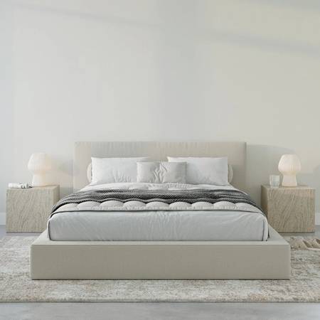 Soft Frame Upholstered Queen Bed Frame 1