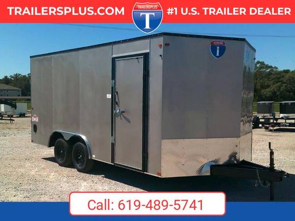 1 2026 Interstate 102 X 16 VNose Victory Cargo Trailer Champagne 1