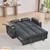 65" 3-in-1 Folding Convertible Sofa Bed, Pullout Sofa, Modern Chenille Fabric, 3 4 thumbnail