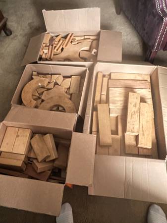 160 Wood Building Blocks 1