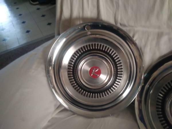 1963 AMC Rambler 14" full hubcaps set of 2 1