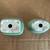 2 Turquoise square oval planter pots 3 thumbnail