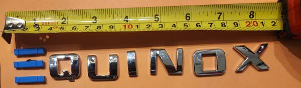 2024-2025 Chevrolet Equinox EV Emblems in Sliver GM OEM 1" High Text S 1