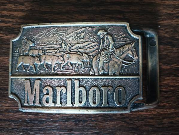 1975 Marlboro Brass Belt Buckle 1