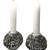 Jerusalem-Shabat Candlesticks Holders Silver and Gold Plated-Set of 2 3 thumbnail