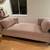 Living Spaces settee sofa in velvet peony blush pink - $400 OBO 1 thumbnail