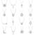 Lot(bulk) of cz pendant necklace. High quality. 21 designs, 191 pcs. 1 thumbnail