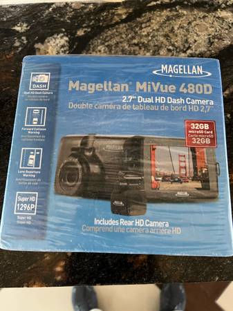 NEW Magellan Dual Dash Cam (Front + Rear) w/ 32GB 1