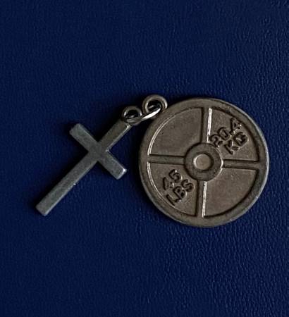Bodybuilding and crucifix necklace charms 1