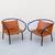 Leather and Steel Lounge Chairs by Afteroom in Cognac 1 thumbnail