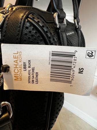 New Michael Kors Libby Mini Satchel - Perforated Design Leather 1