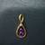 14k GOLD GENUINE AMETHYSTS PENDANT 2 thumbnail