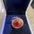 18K Yellow Gold Ring With Round Cut High Quality Deep Red Natural Agat 1 thumbnail