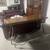 Parquet Top Console Table with Wrought Iron Base by Lexington 1 thumbnail