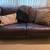 Maurice Villency 78" Brown Leather & Teak Sofa 2 thumbnail