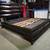 Brown Rustic Queen Size Platform Bed Frame with 2 Drawers 1 thumbnail