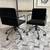 Cb2: BLACK VELVET 'Rouka' SWIVEL DINING - DESK - ARMCHAIR /s 5 thumbnail