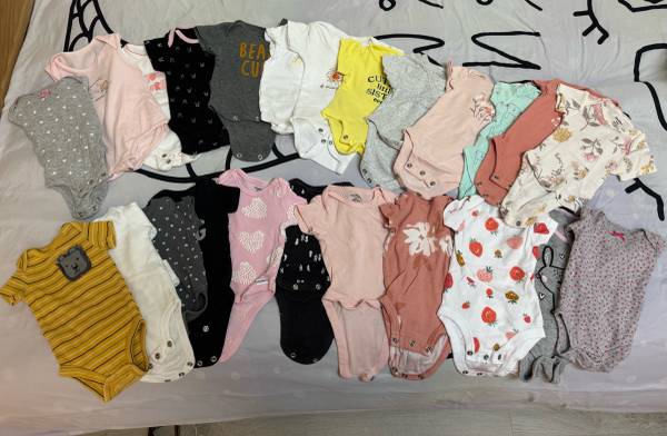 New born size Short Sleeve Onesies Bodysuits 1