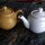 TWO Small TEA POTS Old Amsterdam #1701 Porcelain Works Yellow OR White 1 thumbnail