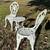 Villa Ravello Rose Garden Cast Iron Bistro Set/White 23 thumbnail