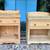Solid Wood, 2 Side Tables, Handcrafted, Knotty Patterned Wood, Sturdy 2 thumbnail