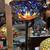 VINTAGE STAINED GLASS TORCHIERE FLOOR LAMP 2 thumbnail