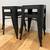 Set of 4 Industrial Metal Short Stools (Matte Black) 5 thumbnail