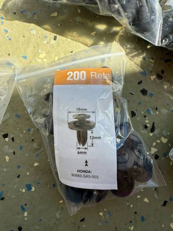 plastic fastener bumper, door etc 1