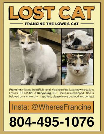 Where's Francine? ($2,000 Reward) (Garysburg)63948404028035120