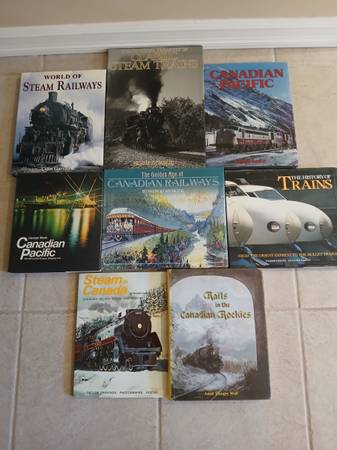 8 RAILWAY TRAINS large hardcover books 1