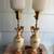 Antique hand painted porcelain lamps (pair) 2 thumbnail