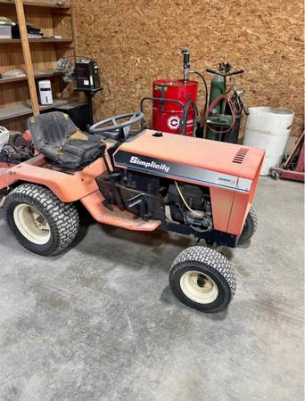 Simplicity garden tractor with rototiller 1