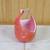 Pretty Murano Babini Orange and gold glass basket with marble handle 2 thumbnail