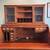 Solid Oak Roll-Top Desk with Hutch & Coordinating Locking File Cabinet 2 thumbnail