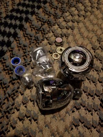 2 Chrome showerheads 1