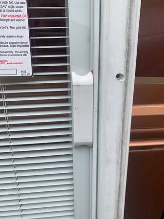 24”x 66” full light glass door insert with mini blinds 1