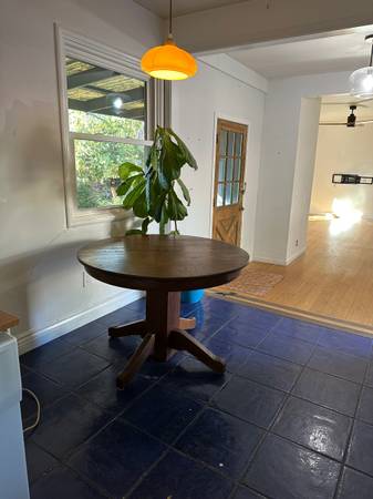 Furniture including dresser, kitchen table, coffee table, bookcase and 1